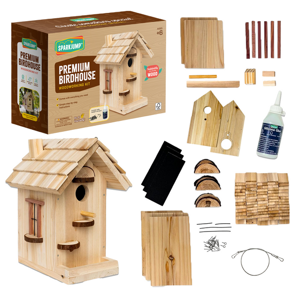 Premium Birdhouse Woodworking Kit for Kids | SparkJump