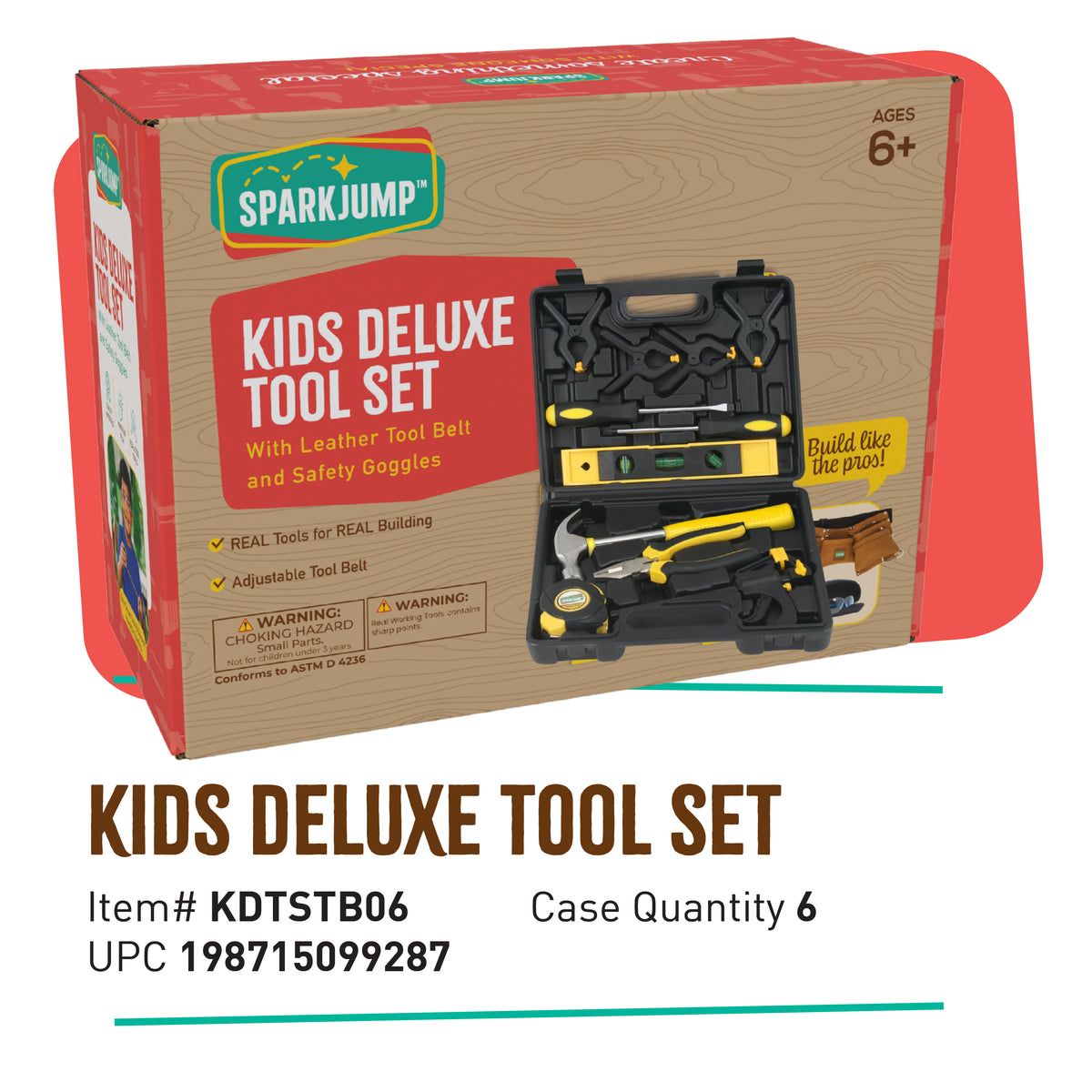 Kids Deluxe Tool Set Case Pack KDTSTB06