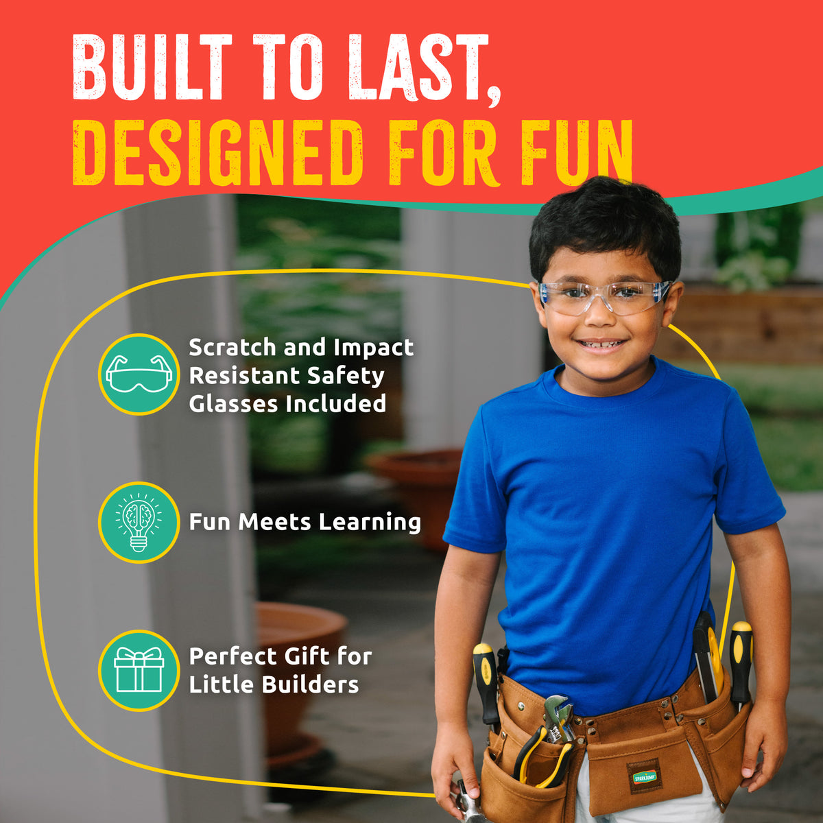 Kids Tool Belt Set 4 Pack KTBSG04