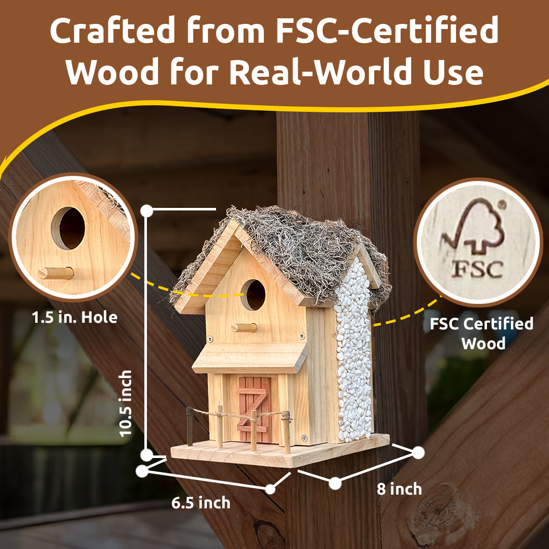 Cottage Birdhouse 4 Pack CBDHWK04