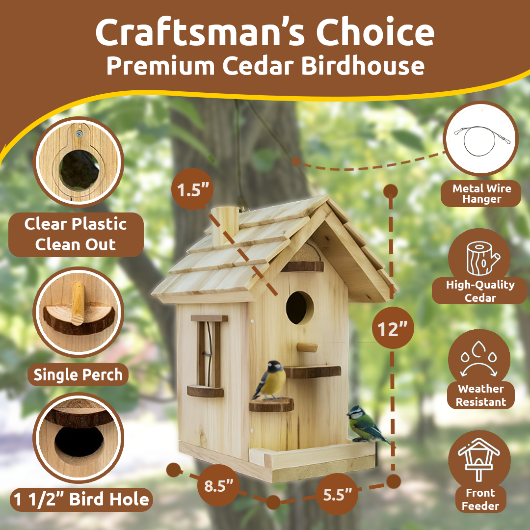 Premium Birdhouse 4 Pack PMBDH04