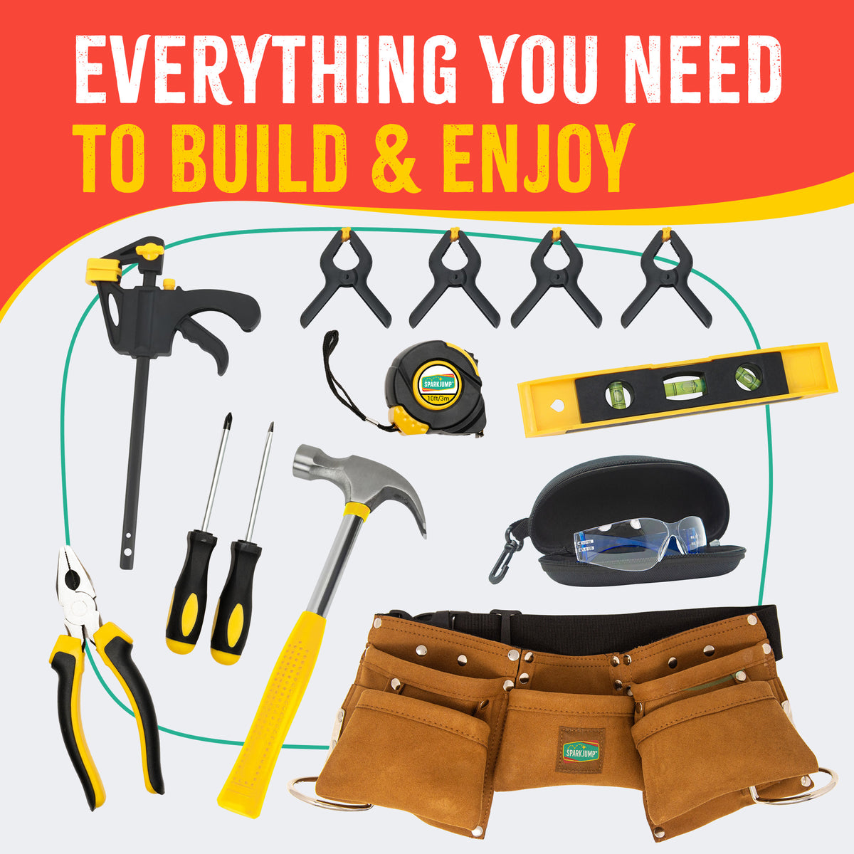 Kids Deluxe Tool Set 4 Pack KDTSTB04