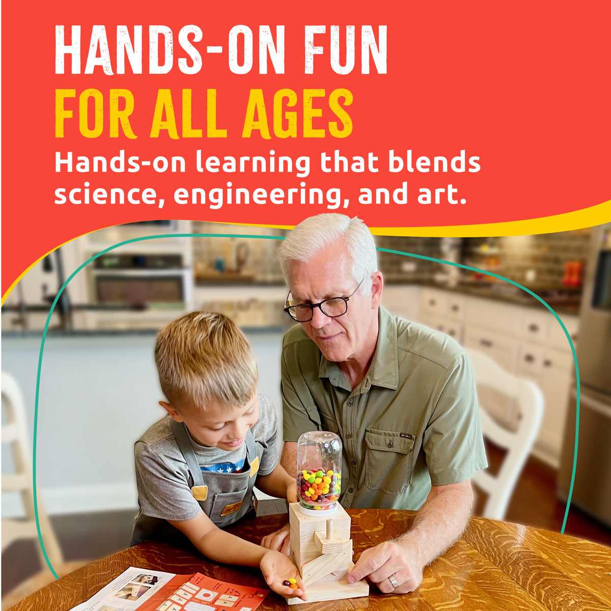 Candy Dispenser Woodworking Kit for Kids – Build, Paint & Fill with Candy | Ages 6+