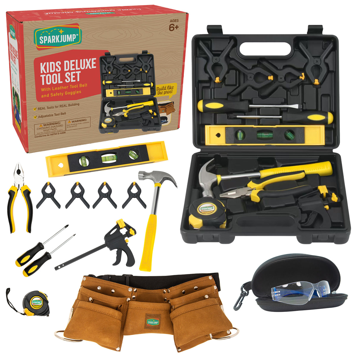Kids Deluxe Tool Set 4 Pack KDTSTB04