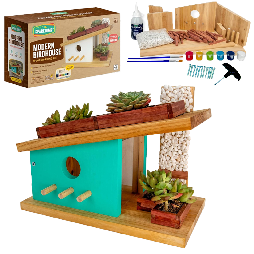 Modern Birdhouse 4 Pack MBHWK04