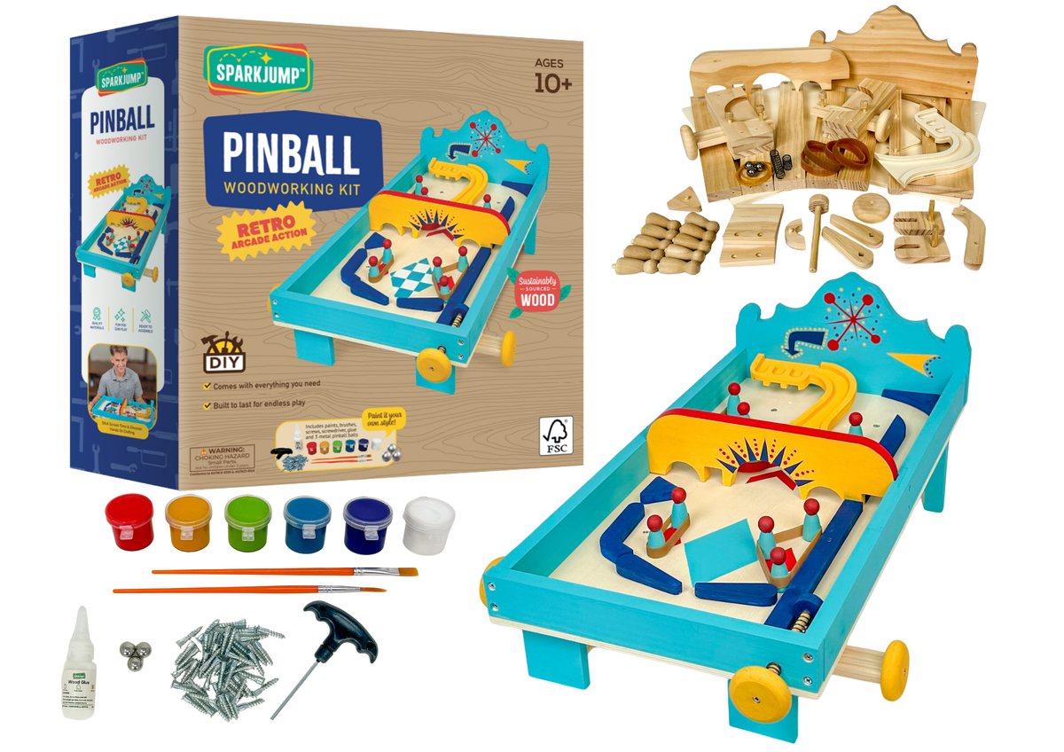 Pinball Woodworking Kit 4 Pack PDWK04