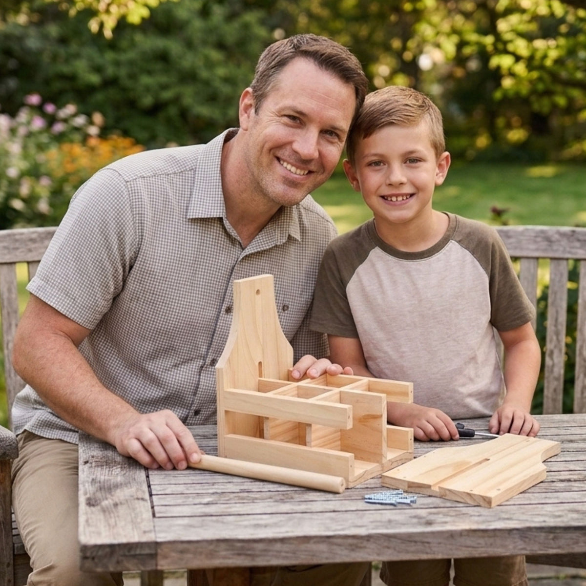 Retro Bottle Caddy Woodworking Kit