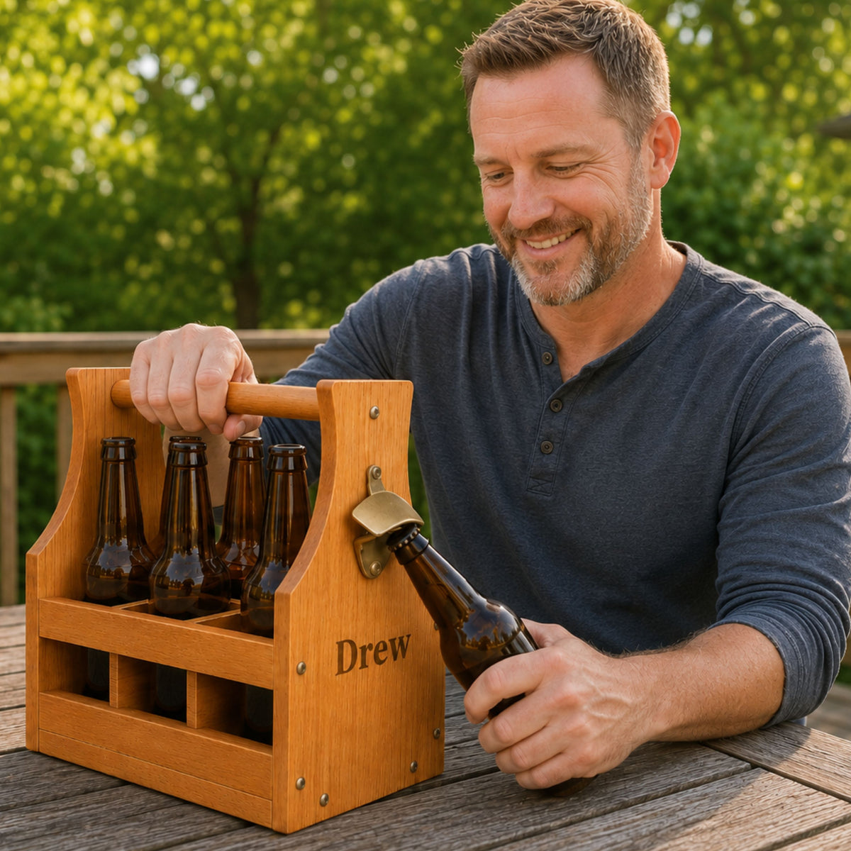 Retro Bottle Caddy Woodworking Kit