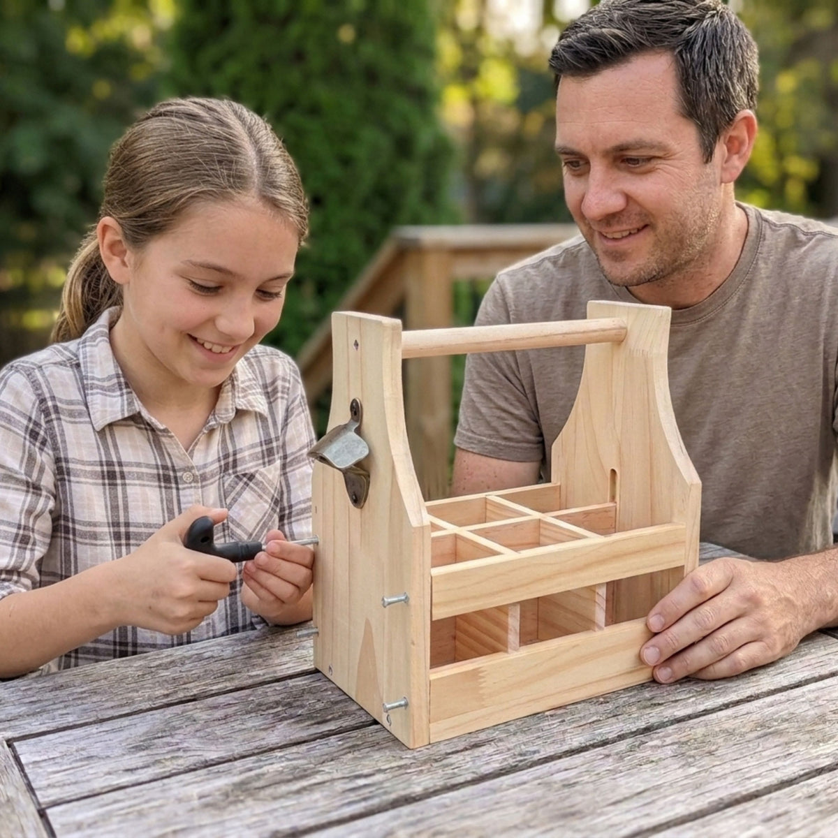 Retro Bottle Caddy Woodworking Kit