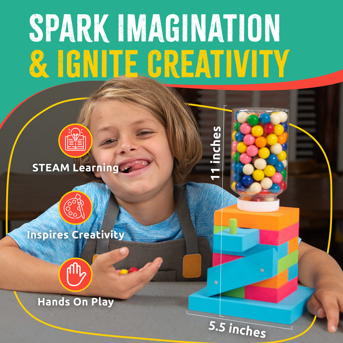 Candy Dispenser Woodworking Kit for Kids – Build, Paint & Fill with Candy | Ages 6+