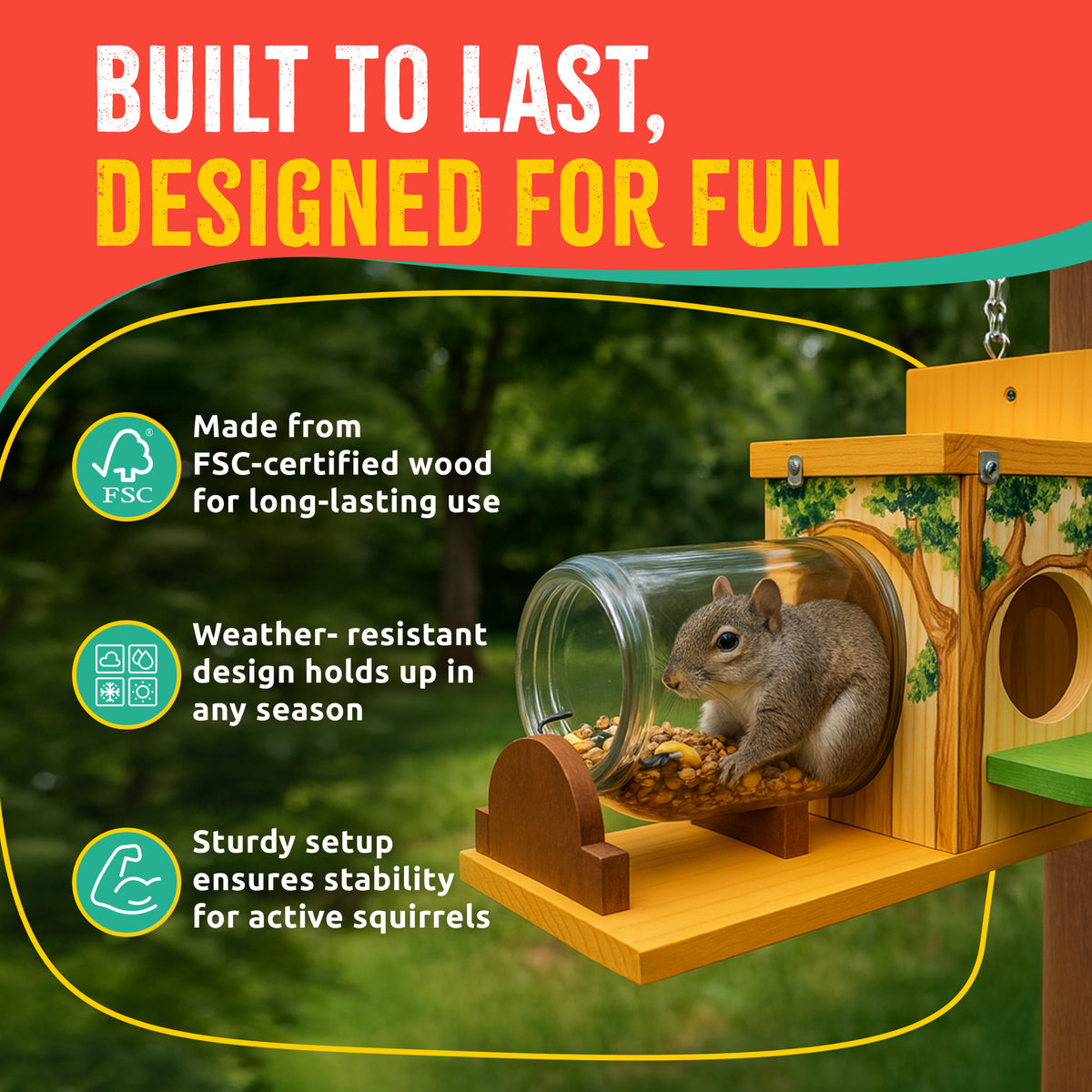 Squirrel Feeder 4 Pack SFWK04