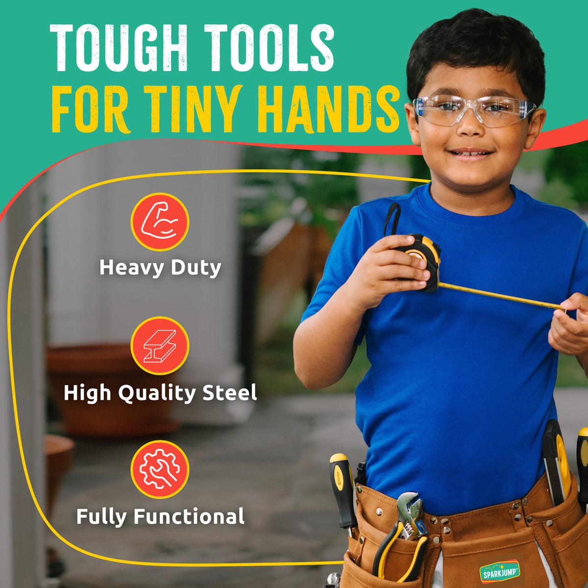 Kids Deluxe Tool Set 4 Pack KDTSTB04